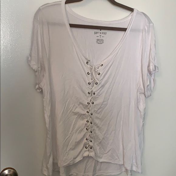 American Eagle Outfitters Tops - LAST CHANCE Lace up tee